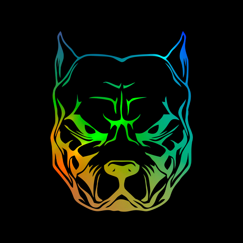Motorcycle Gear Dogs - Motorsticker Hond Patroon Pitbull Pitbull Reflecterende