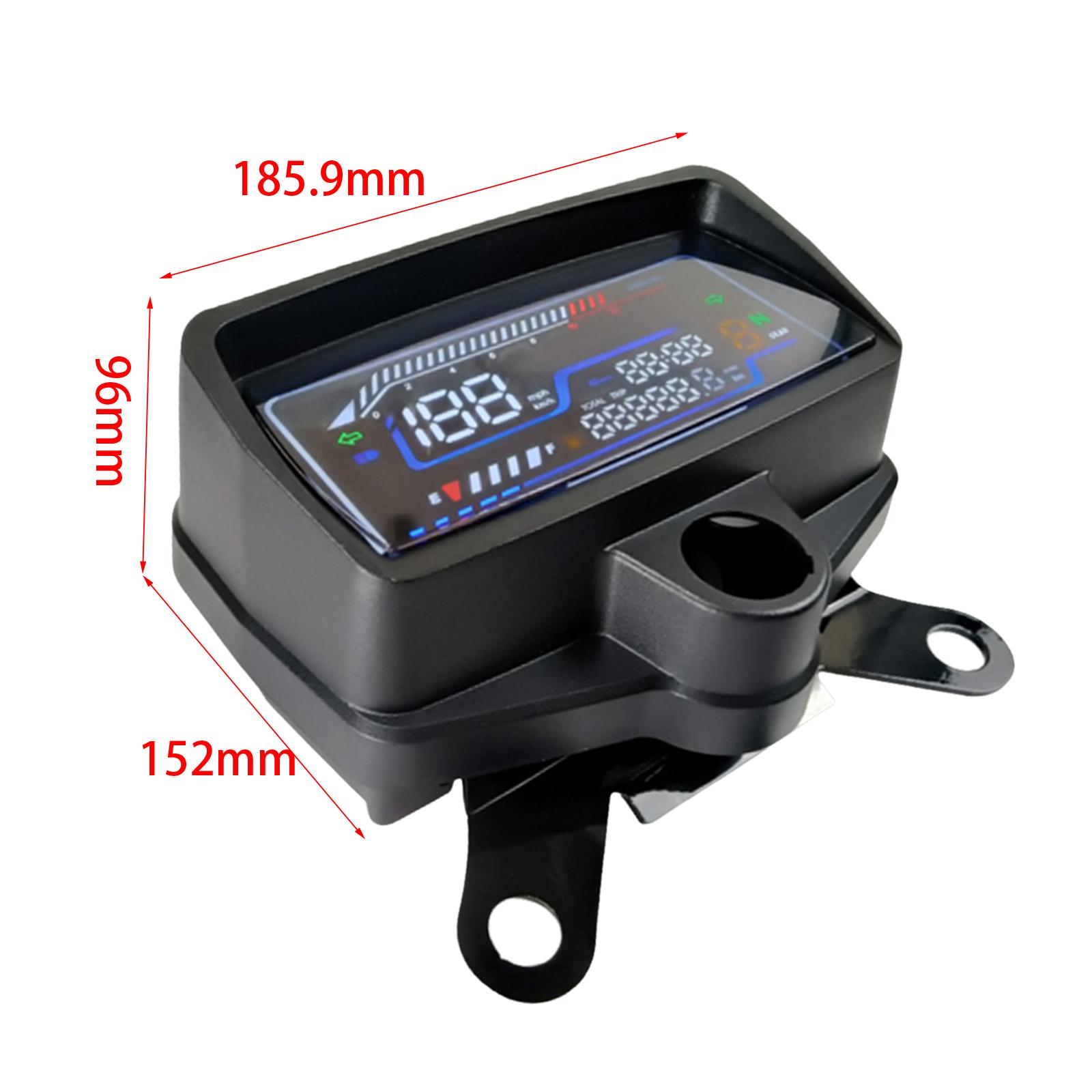Motorcycle Gear Urban - Multifunctionele motorfietssnelheidsmeter Digitale kilometerteller Anti-glare Groot