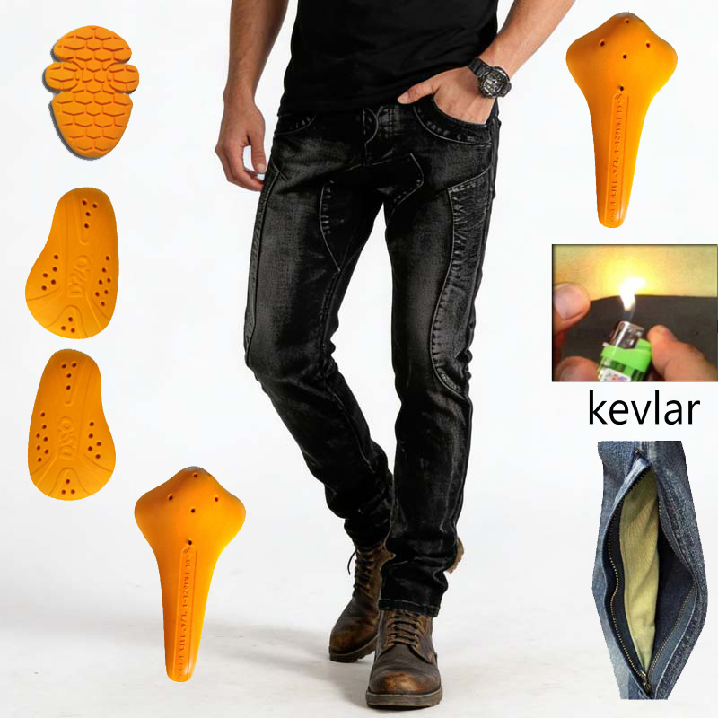 Motorcycle Gear Urban - Kevlar motorfietsjeans voor heren Aramidevezelversterkte anti-crash