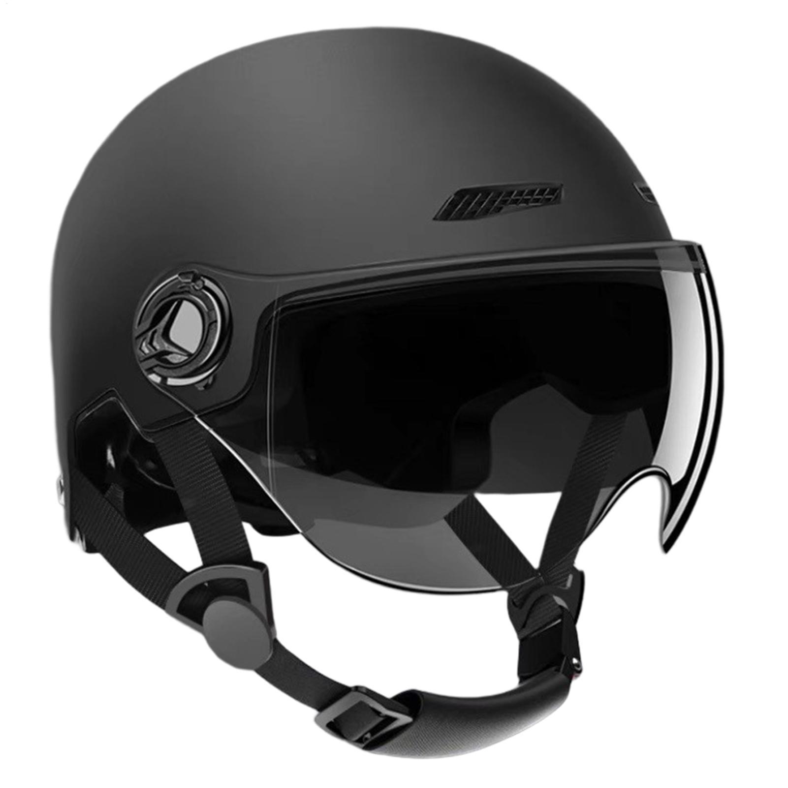 Motorcycle Gear White - Motorrijhelm Half Face veiligheidsuitrusting met zonneklep