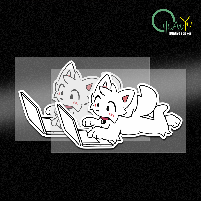 Motorcycle Gear Dogs - Cartoon anime hond reflecterende autosticker lichaam