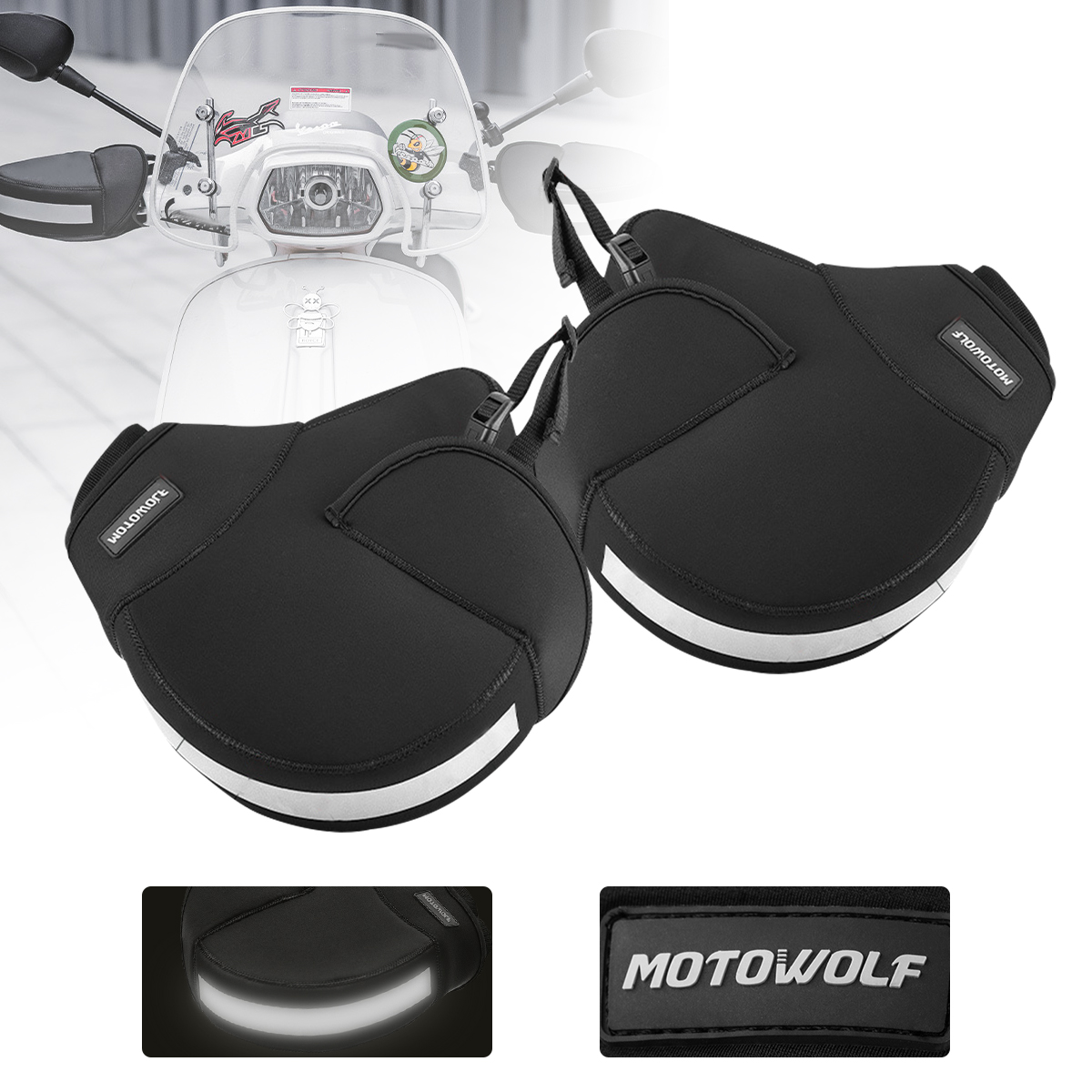 Motorcycle Gear Icon - Winter motorfiets stuurhoezen winddicht dik warm