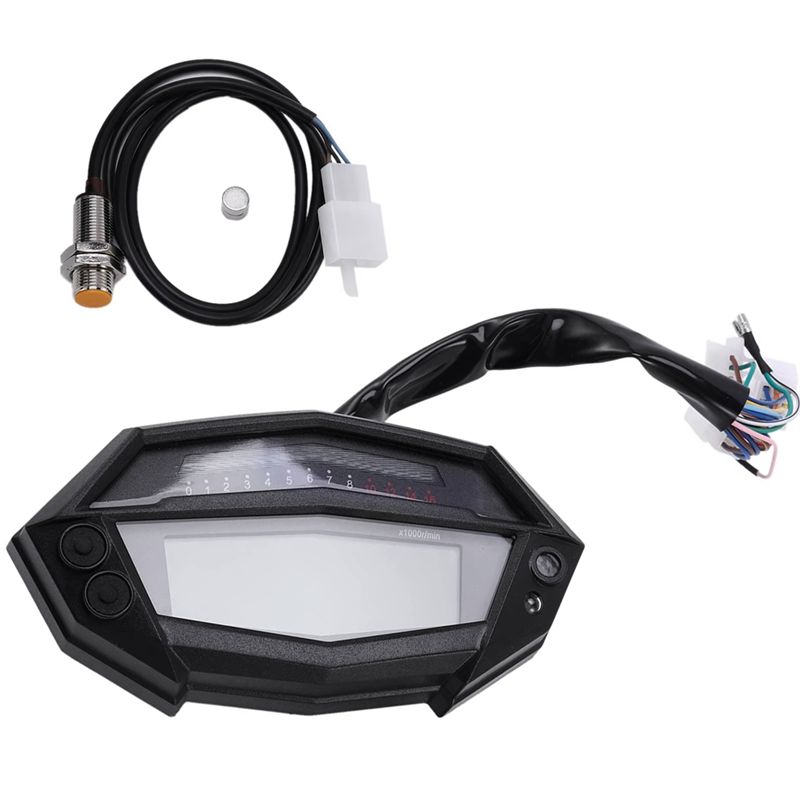 Motorcycle Gear Icon - A30P-motorfietsmeter LCD-snelheidsmeter Verstelbare kleur toerenteller voor