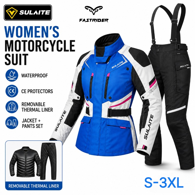 Motorcycle Gear Jacket And Pants - Dames motorpak winter waterdicht beschermende kleding