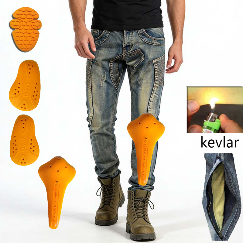 Motorcycle Gear Urban - Knie Kevlar motorjeans voor heren Aramidevezelversterkte