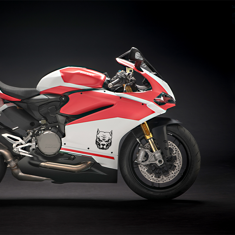 Motorsticker Hond Patroon Pitb - Motorcycle Gear Dogs recensie en prijs