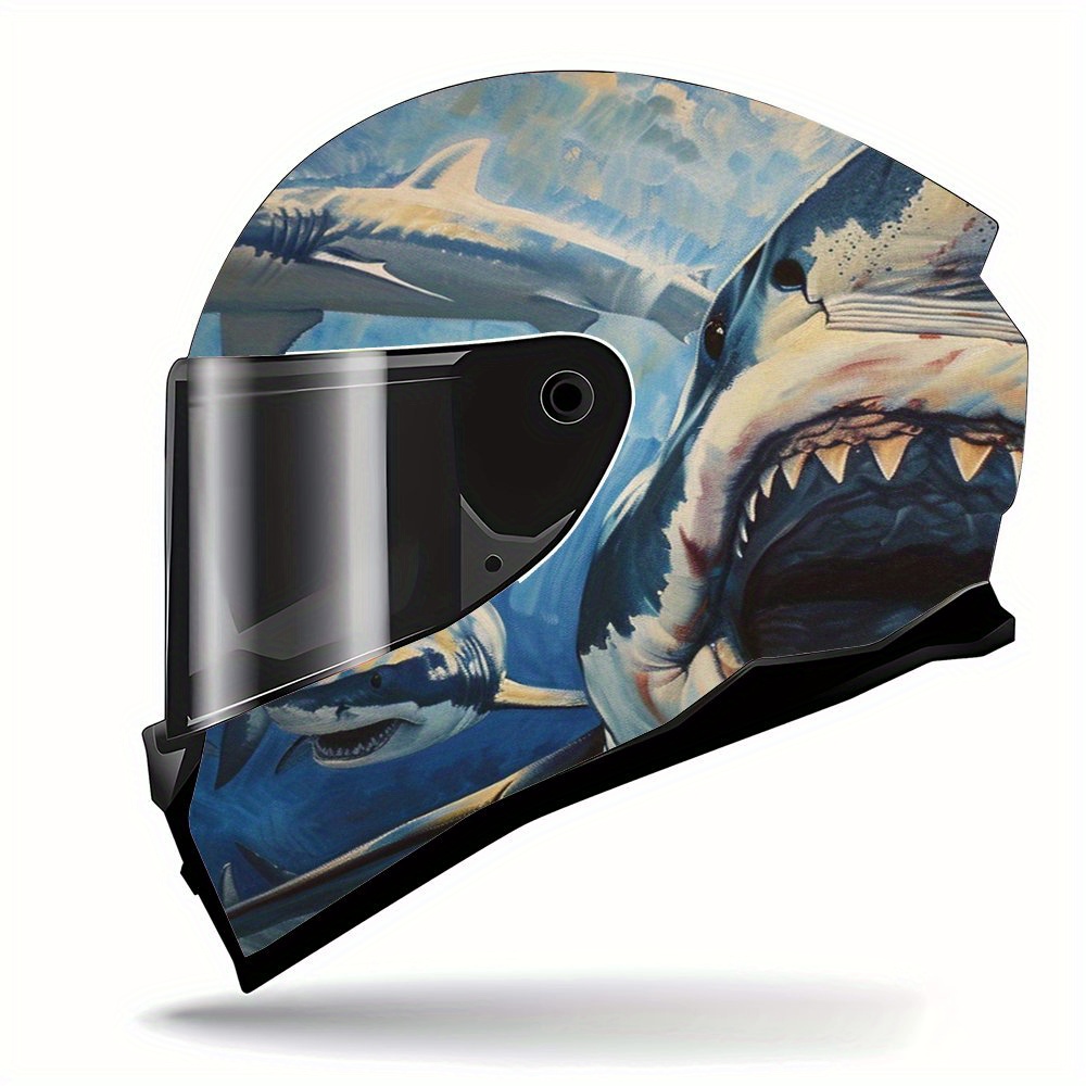 Grote witte haai motorhelm sti - Motorcycle Gear White recensie en prijs