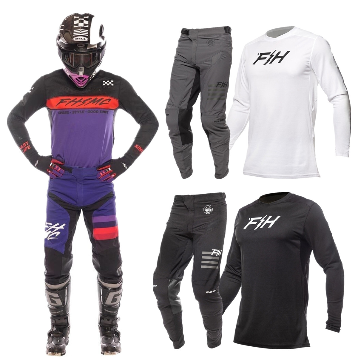 2026 FH Motocross Gear Set Top - Motorcycle Gear White recensie en prijs