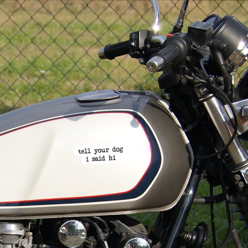 Creatieve Tekststickers Vertel - Motorcycle Gear Dogs recensie en prijs