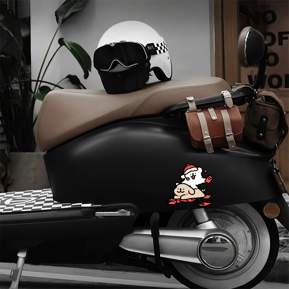 Cartoon puppy Maltese autostic - Motorcycle Gear Dogs recensie en prijs